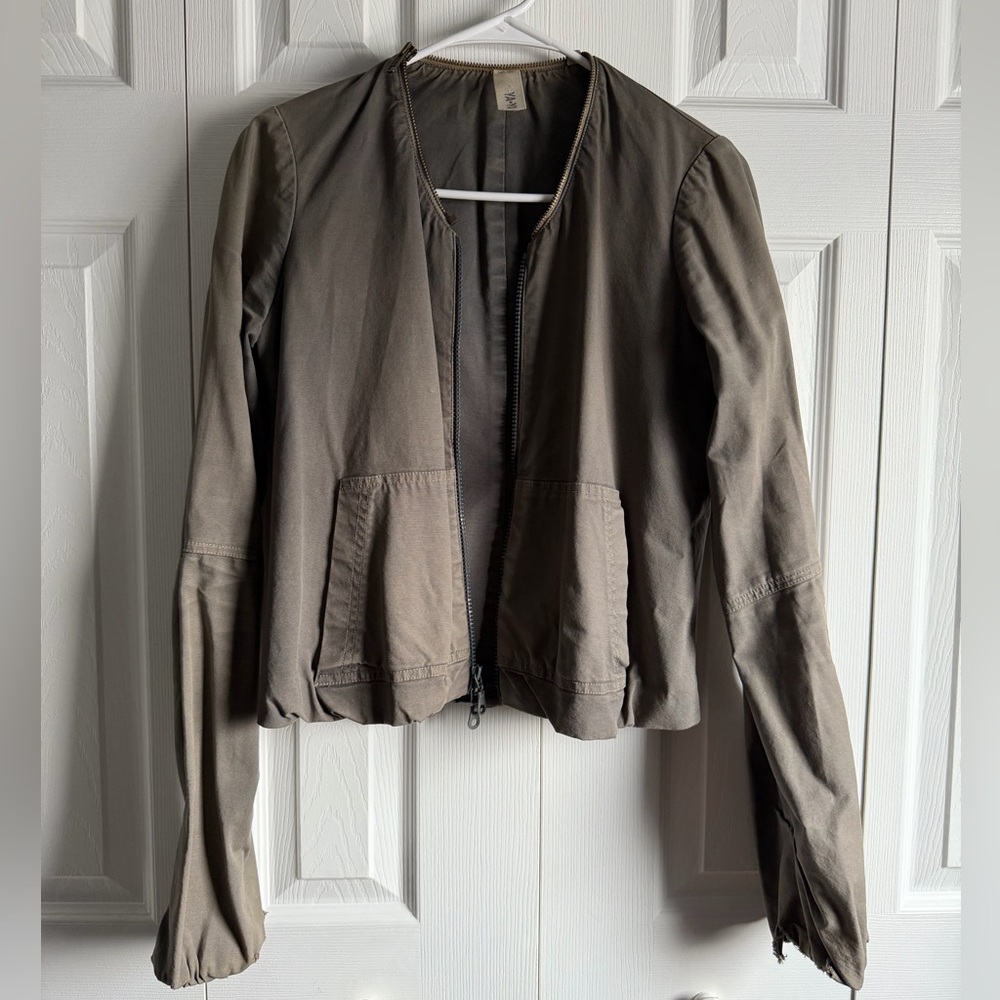 Women’s Yaya Bomber Olive Green Jacket Size Small